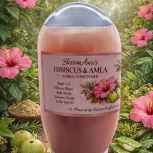 Hibiscus Amla Conditioner – Blossom Auras | Natural Hair Strengthening & Nourishing Conditioner