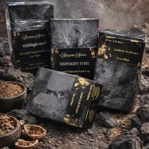 Charcoal Soap for Men | Handmade Natural Deep Cleansing Soap for Fresh & Clear Skin