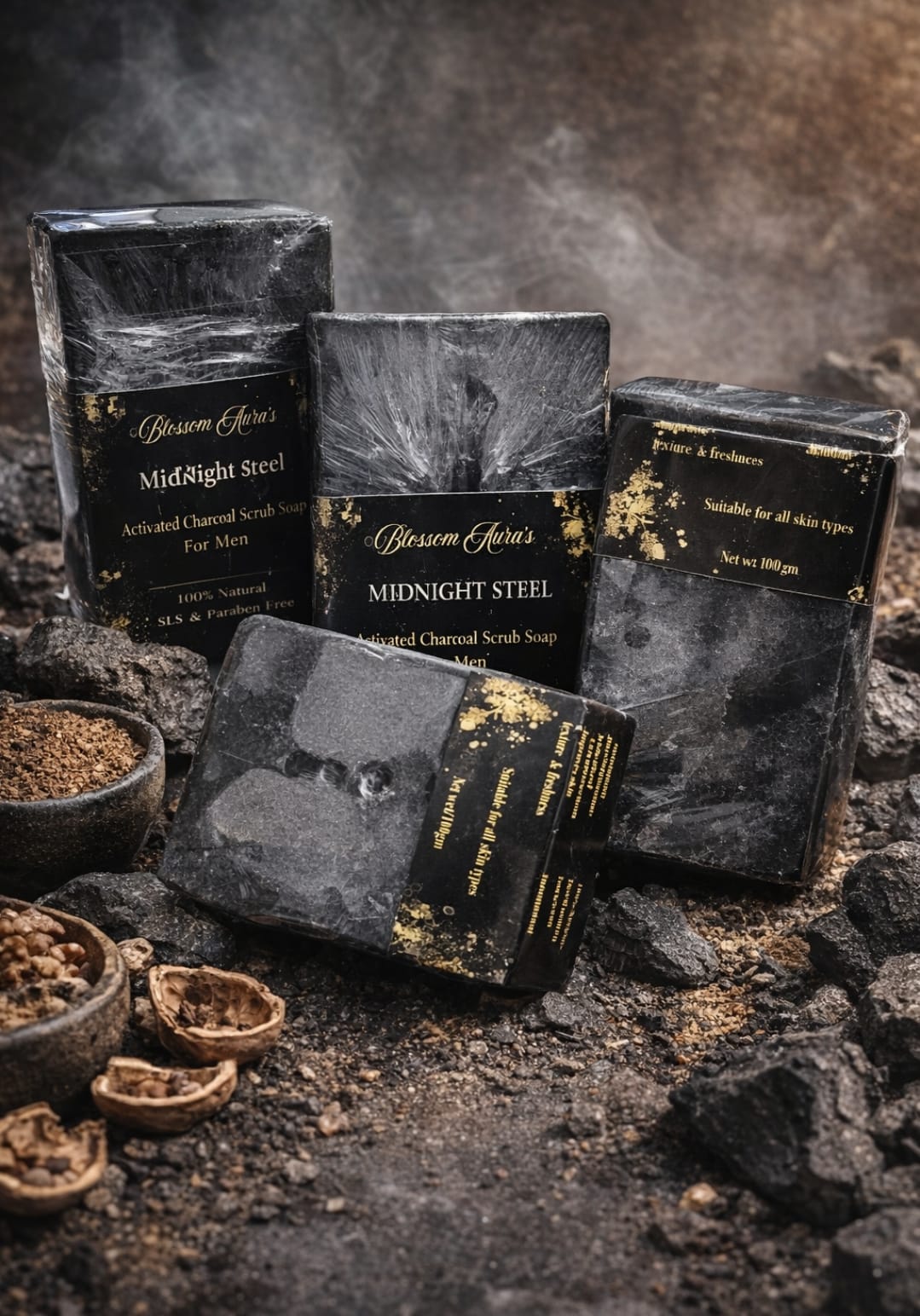 Charcoal Soap for Men | Handmade Natural Deep Cleansing Soap for Fresh & Clear Skin