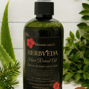 HerbVeda Hair Growth Oil | Handmade Herbal Oil for Stronger, Healthier Hair