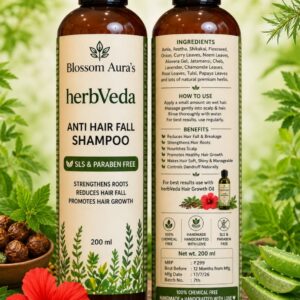 HerbVeda Anti Hairfall Shampoo | Handmade Herbal Shampoo for Strong & Healthy Hair
