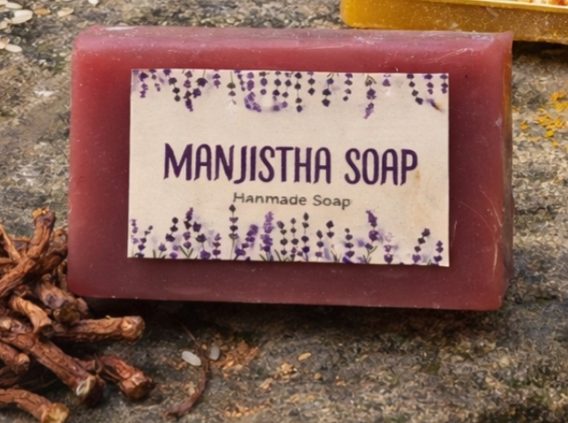Skin Brightening Bar | Handmade Natural Manjishta Soap for Clear & Radiant Glow