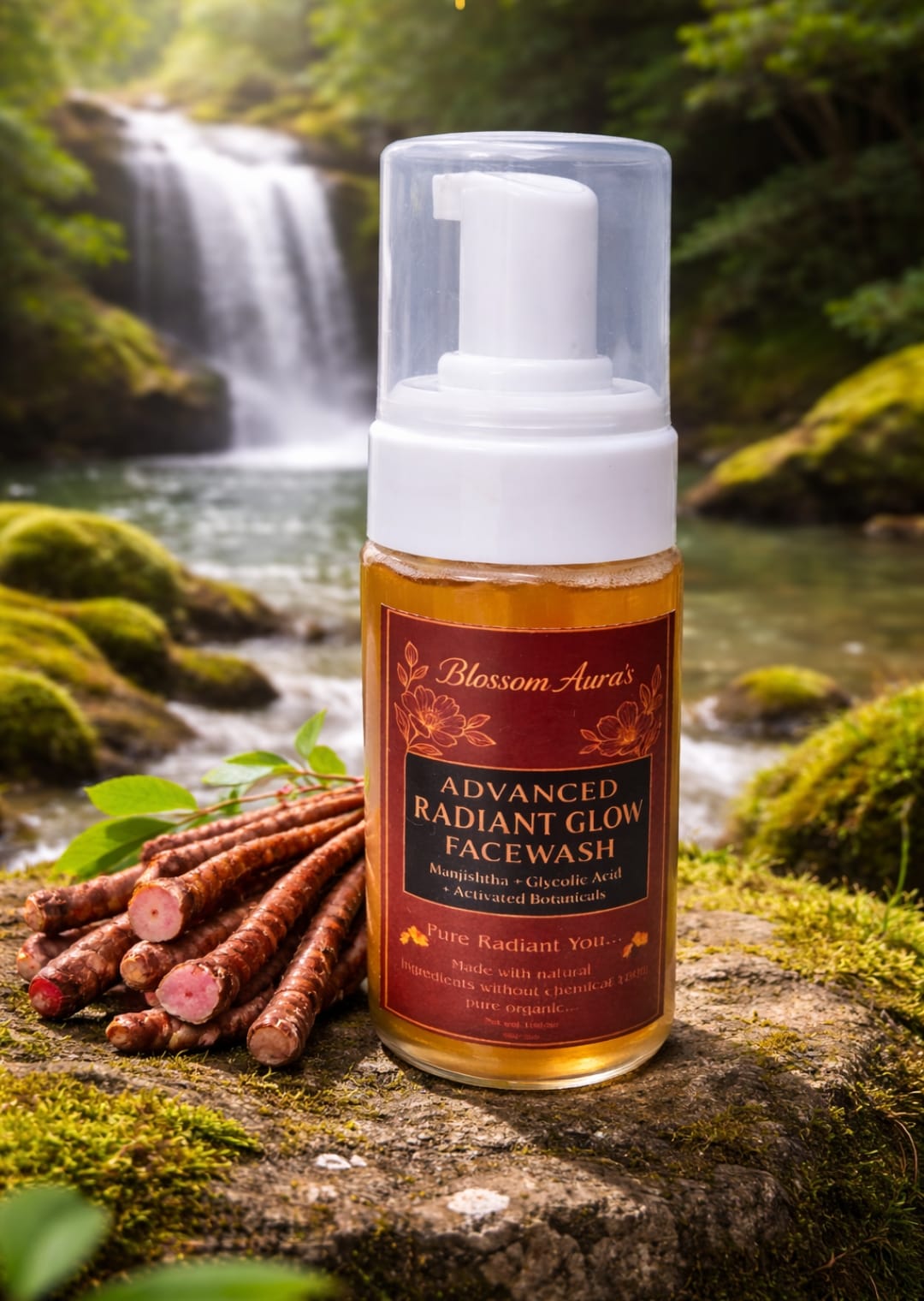 Manjistha Glycolic Acid Facewash | Handmade Natural Exfoliating Cleanser for Clear & Smooth Skin