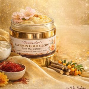 Saffron Gold Glow Face Moisturiser | Handmade Natural Cream for Radiant & Hydrated Skin