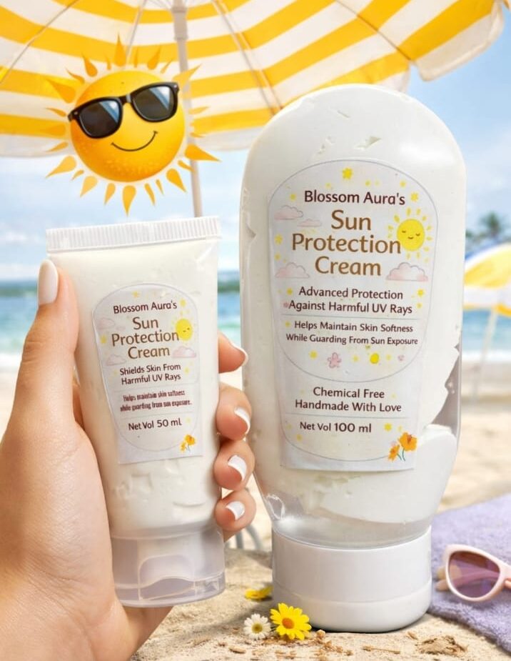 Sun Protection Cream | Natural UV Protection Cream for Daily Skin Defense & Hydration