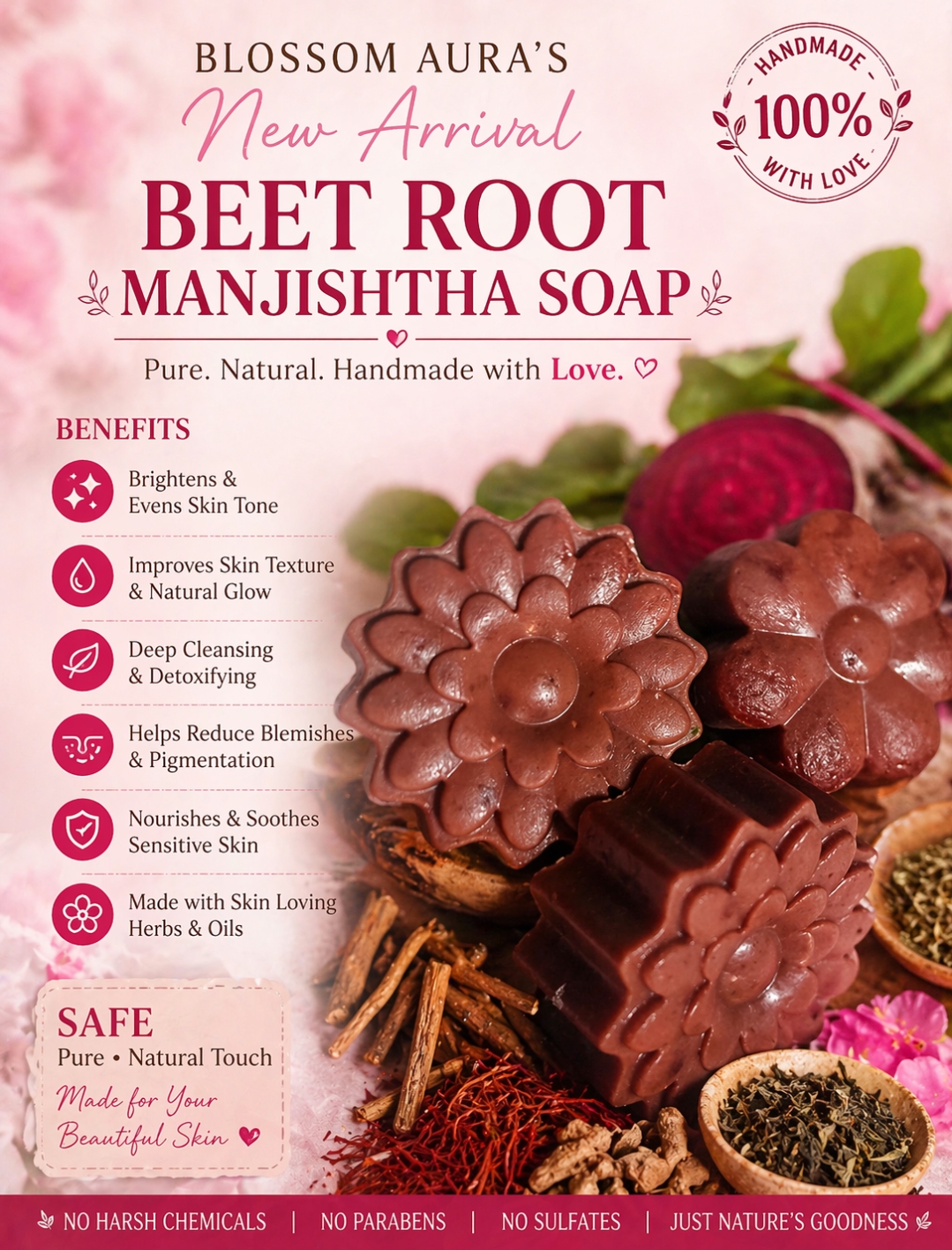Beetroot & Manjishtha Beauty Bar