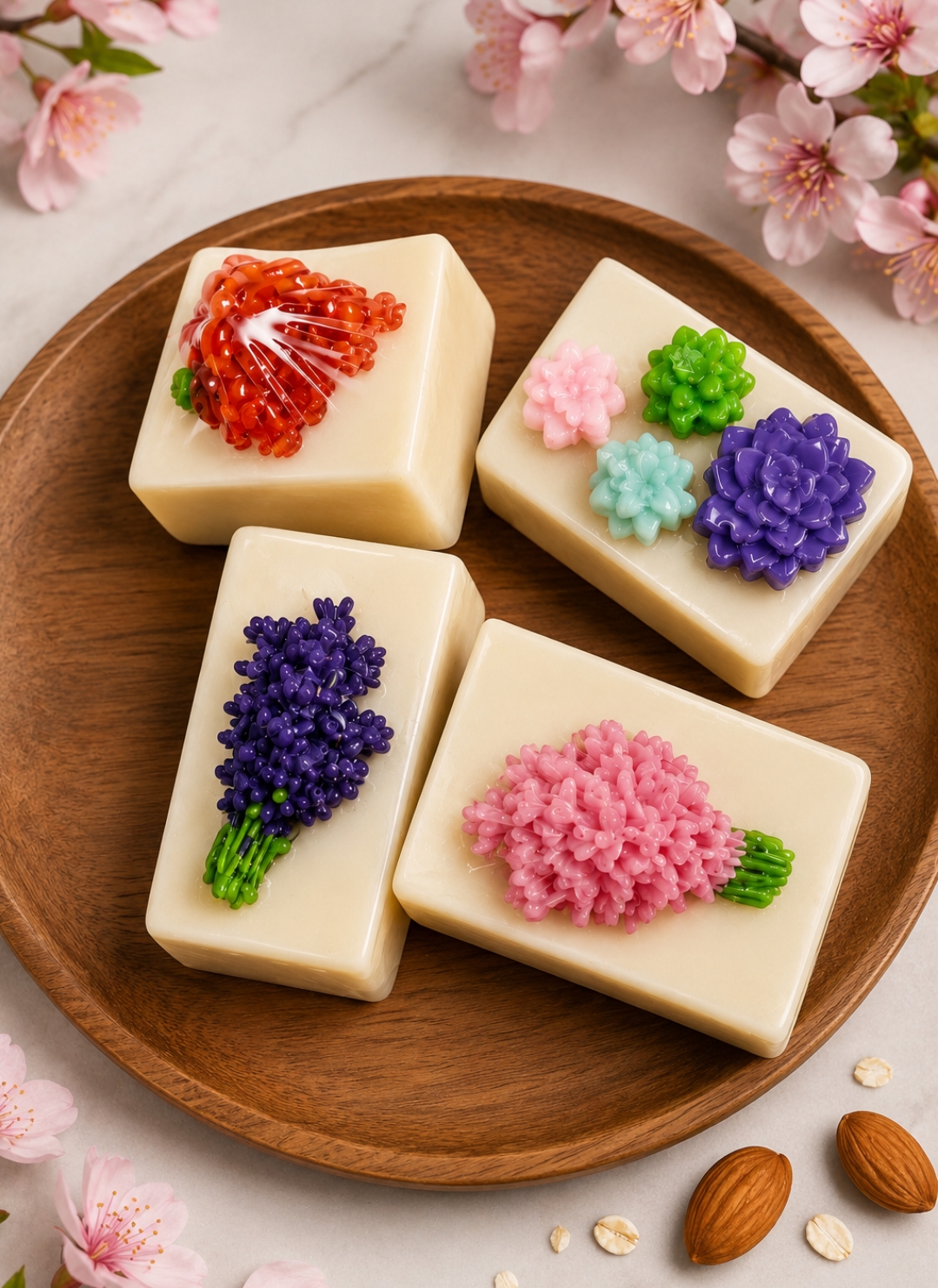 Designer Bathing Bar with Shea Butter, Oats & Almond Oil