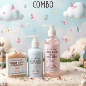 Blossom Aura Kiddos Bodycare Combo – Body Wash, Body Soap & Body Lotion